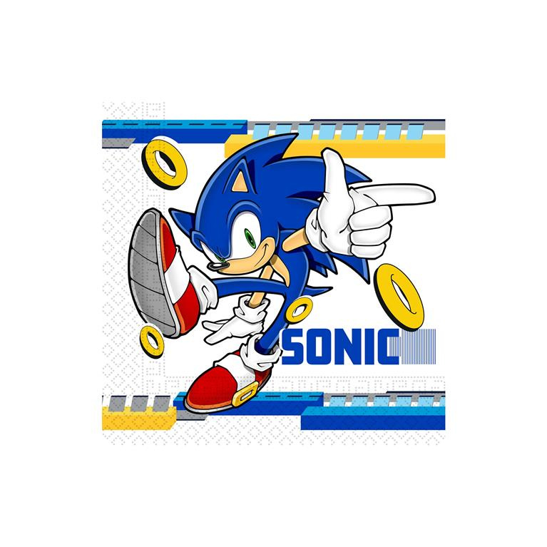 20 Servilletas  Sonic 33x33 cms.