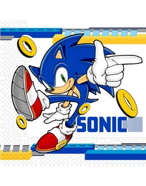 20 Servilletas  Sonic 33x33 cms.