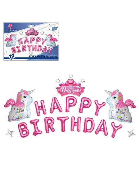 globos poliam. Happy Birth. Unicornio