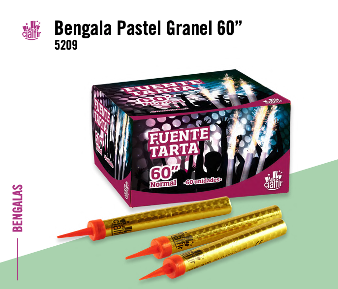 1 Bengala pastel granel 60 segundos