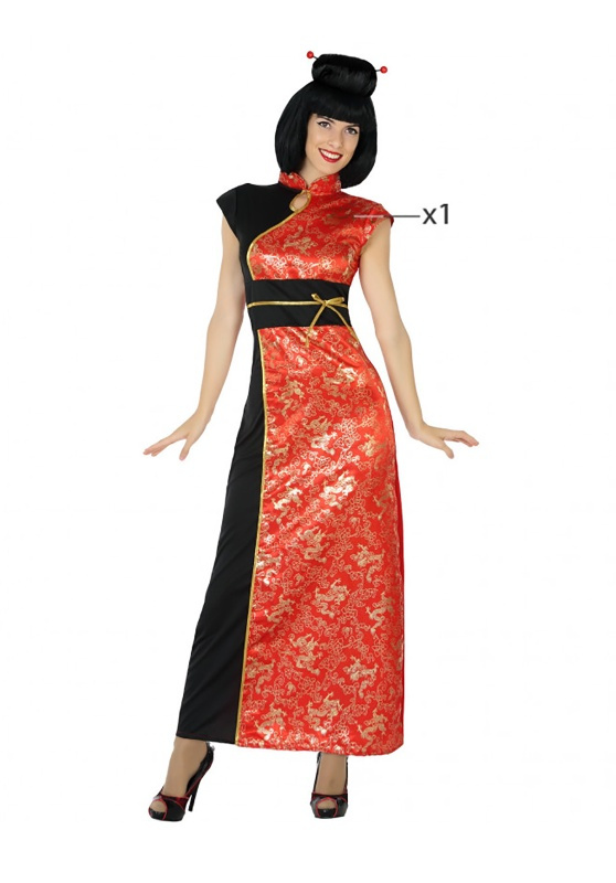 Disfraz China roja para mujer