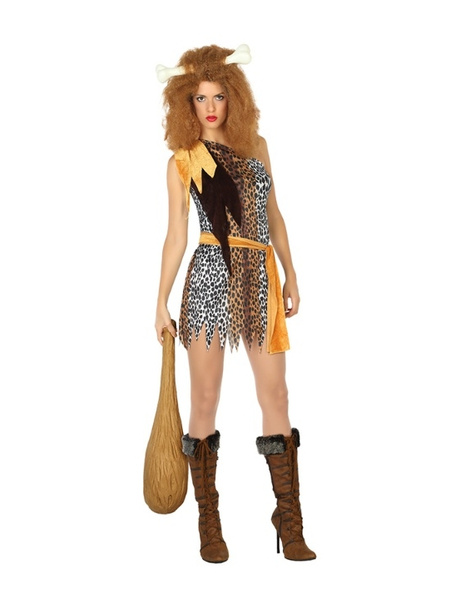 Superar En todo el mundo combinación Disfraz Cavernícola prehistórico mujer