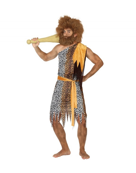 Brutal Conquistar escritura Disfraz Cavernícola prehistórico hombre