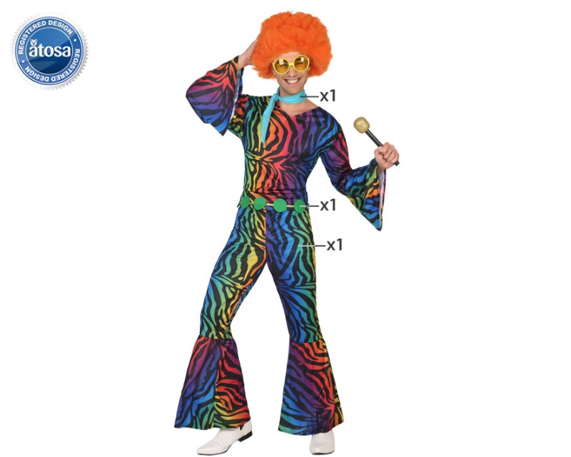 Disfraz Disco multicolor para hombre