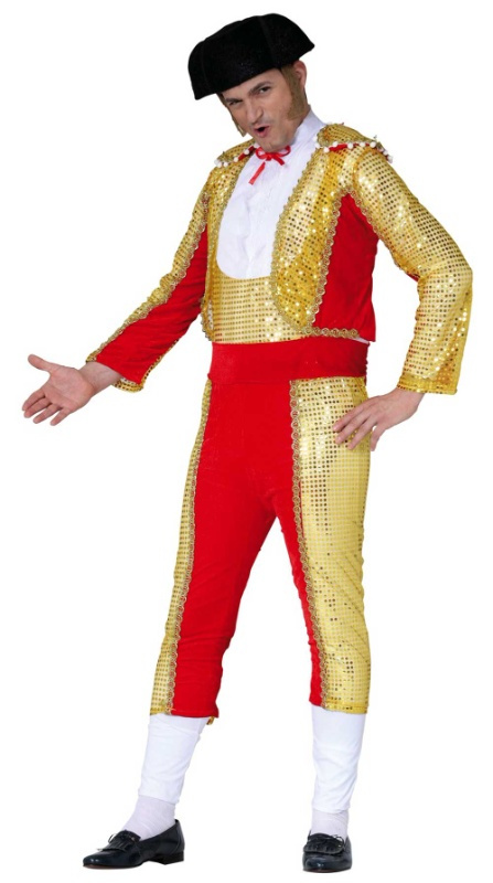 Disfraz Torero rojo-lentejuelas  adulto