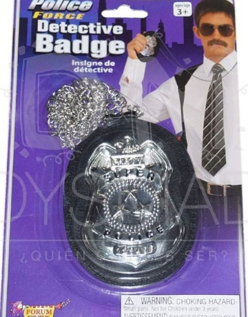 Collar con placa policía