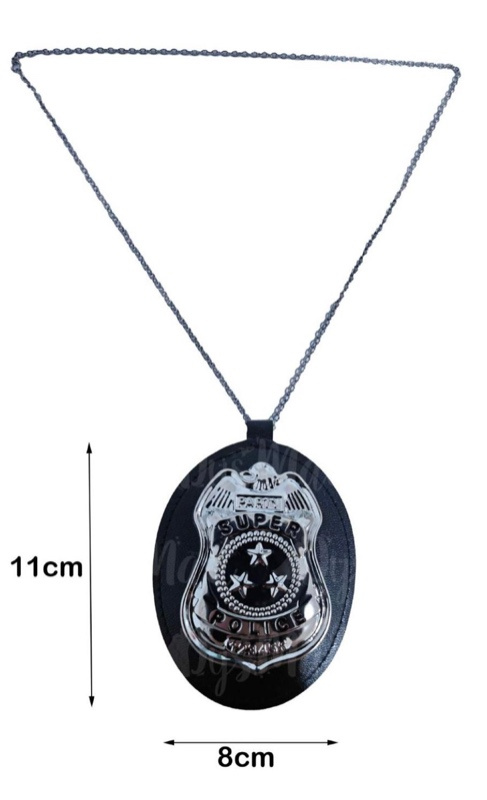 Collar con placa policía