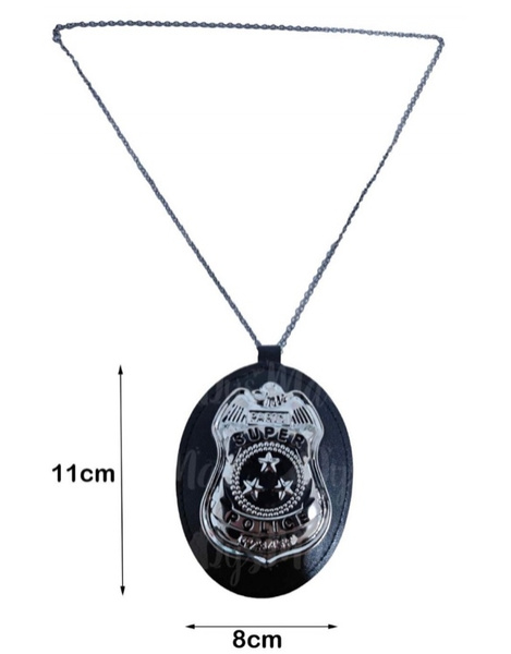 Collar con placa policía