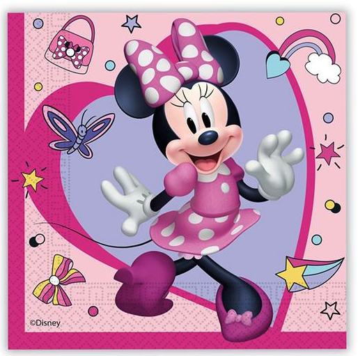 20 servilletas Minnie Mouse 33x33 cms.
