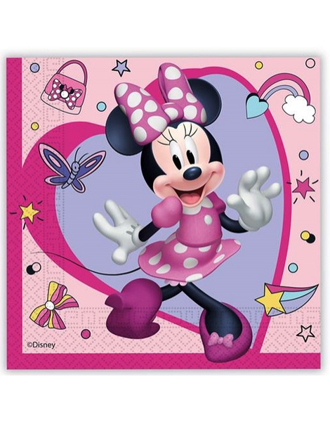 20 servilletas Minnie Mouse 33x33 cms.