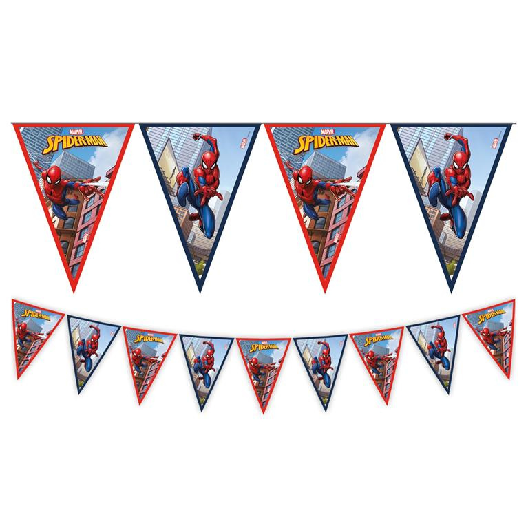 Banderín Spiderman triangular