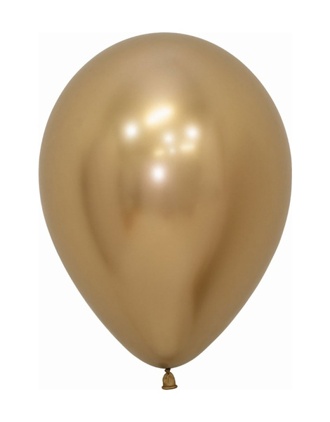 Bolsa 50 globos R-5 reflex dorado 12.5cm