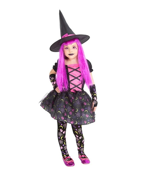 Disfraz Bruja moonlight pink infantil