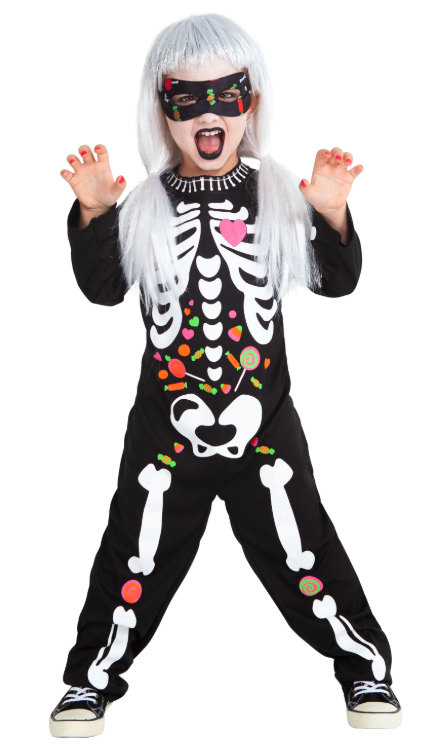 Disfraz Esqueleto candy infantil