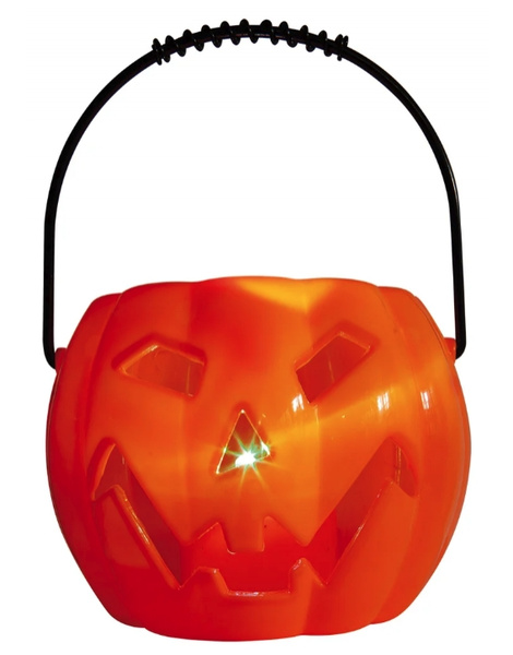 Calabaza portacaramelos con luz y sonido