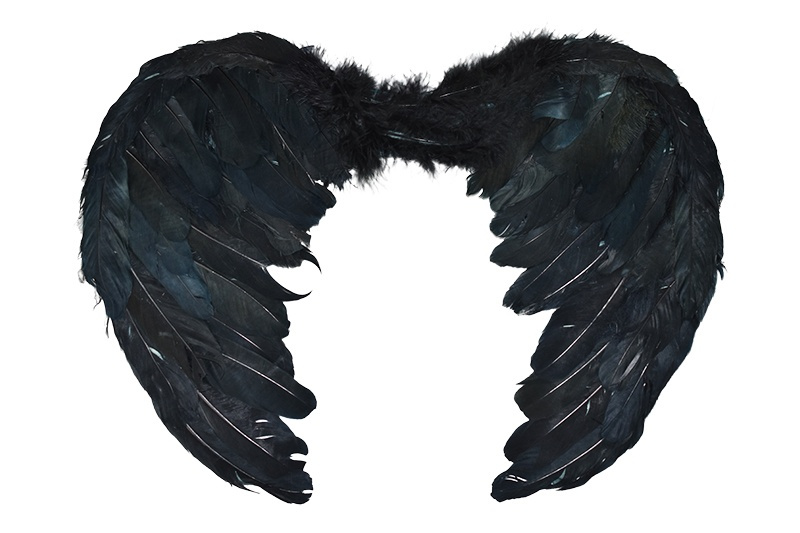 Alas de angel negras mediana 60x45cms.
