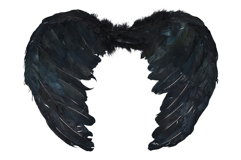 Alas angel negras mediana 60x45cms.