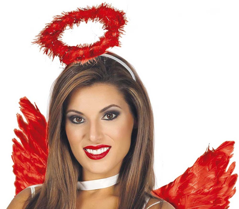 Diadema ángel roja