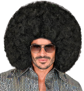 Peluca Afro negra gran tamaño