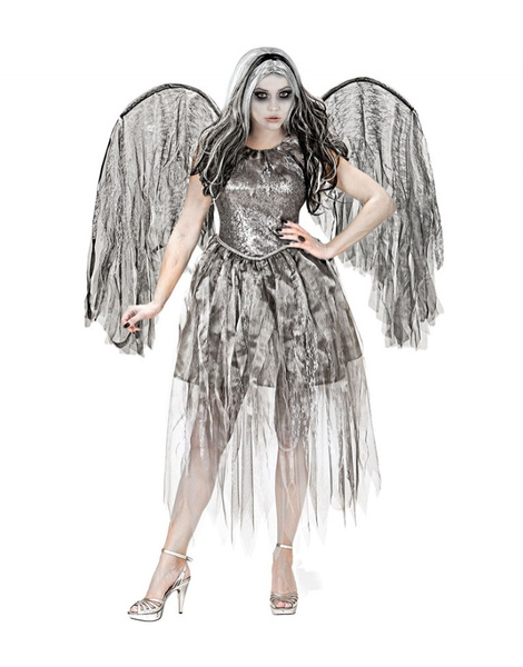 Disfraz Angel oscuro con alas para mujer