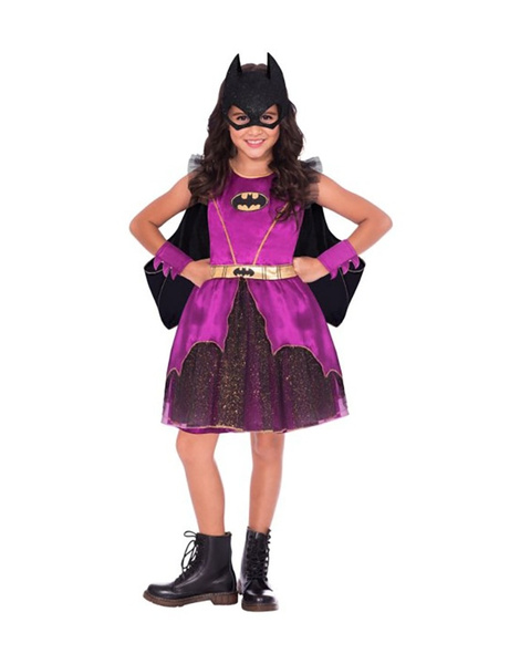 Disfraz Batgirl morada W.B. para niña