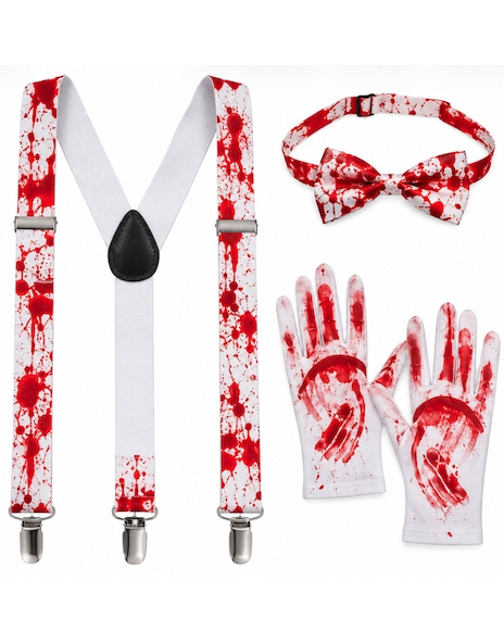 Set Asesino : Tirantes+guantes+pajarita