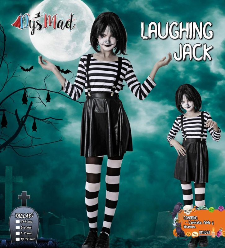 Disfraz Laughhing jack para niña