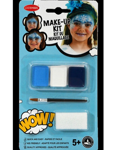 Set De Maquillaje Princesa De Hielo – Tarrina De 3 Colores Con Pincel Y Esponja, Ideal Para Fiestas Y Disfraces (16+ Años)