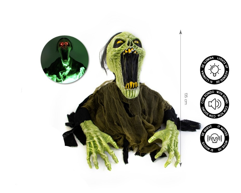Figura Zombie animado sonido/mov.135cms