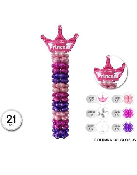 Columna globos princesas