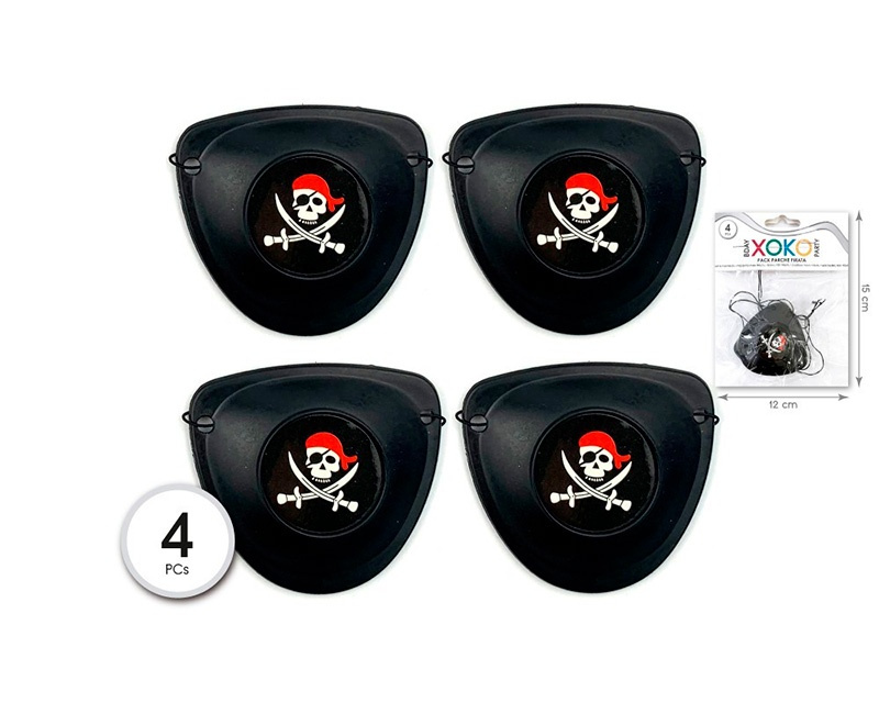 Pack 4 parches piratas para piñatas