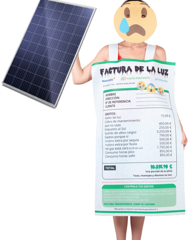 Disfraz Factura de la luz adulto