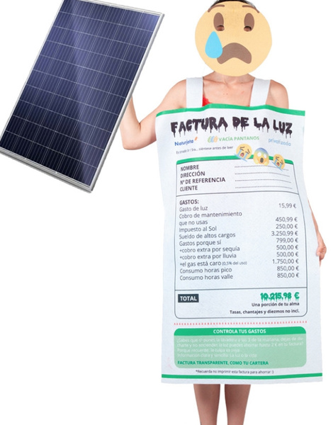 Disfraz Factura de la luz adulto