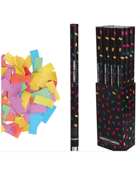 Cañón confetti multicolor 80 cms.