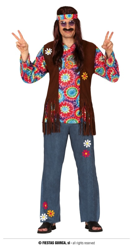 Disfraz Hippie flowers para hombre