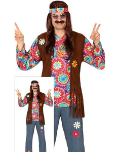 Disfraz Hippie flowers para hombre