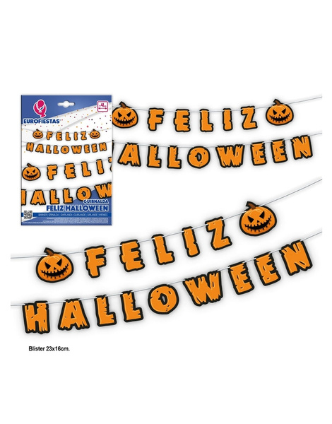 Guirnalda Feliz halloween *2 calabazas