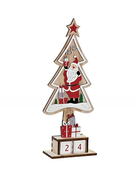 Calendario madera Papa Noel 11x5x28cms.