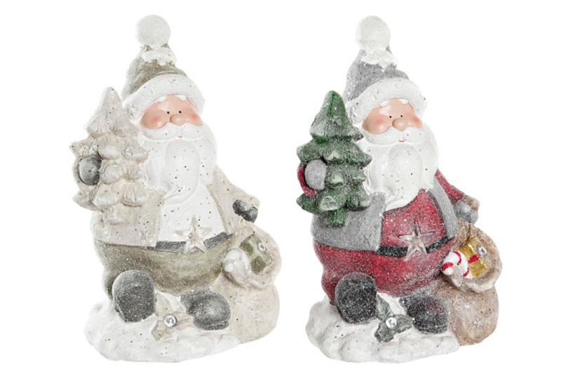 Figura magnesia LED Santa 27x20x43 cms.