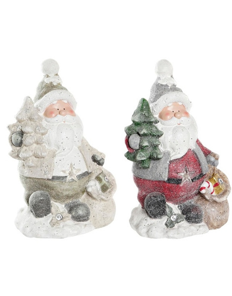 Figura magnesia LED Santa 27x20x43 cms.