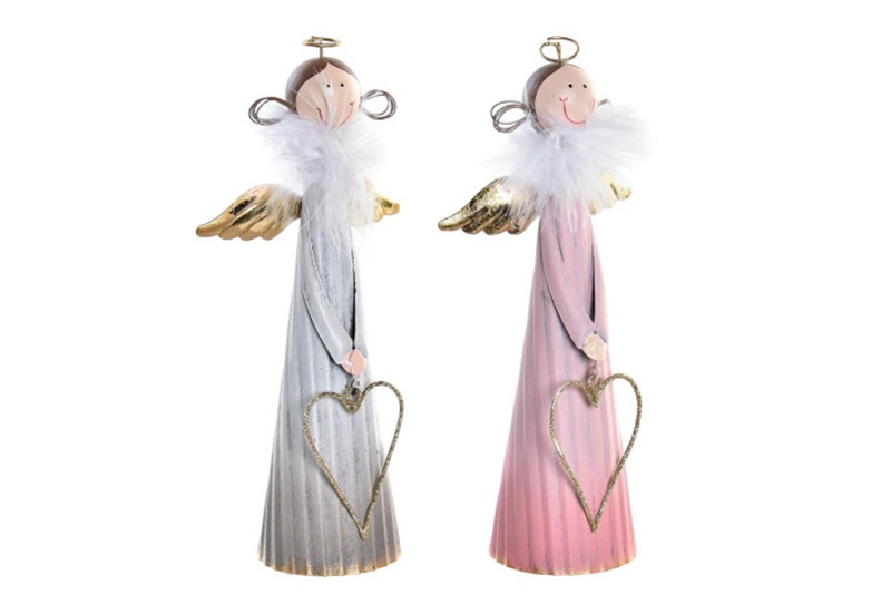 Figura metal Angel 9x5.5x20cms. surt