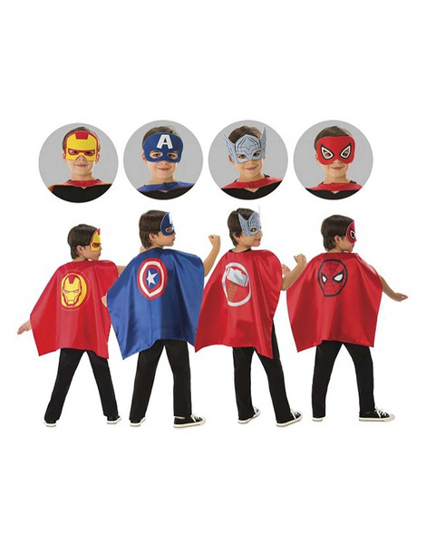 Set Super hero marvel capa+antifaz