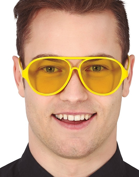 Gafas aviador amarillas con cristales