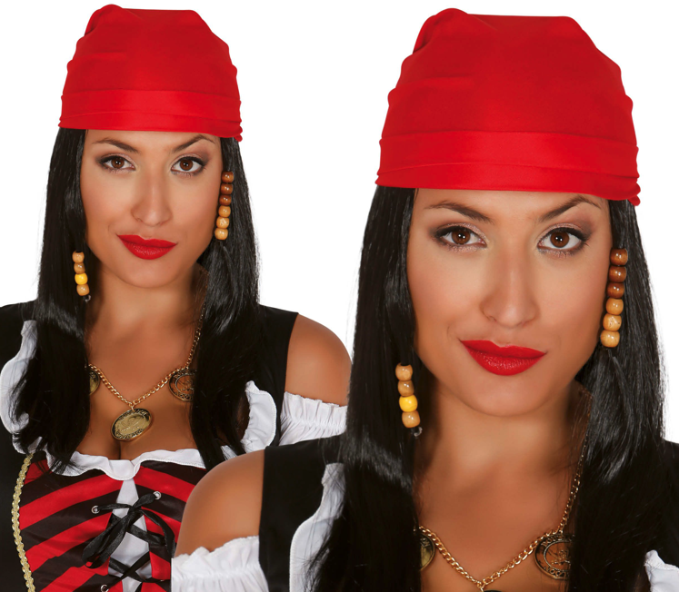 Peluca y pañuelo pirata en caja