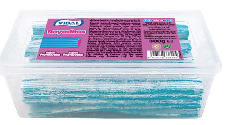 Rayaditos frambuesa T-290gr vidal