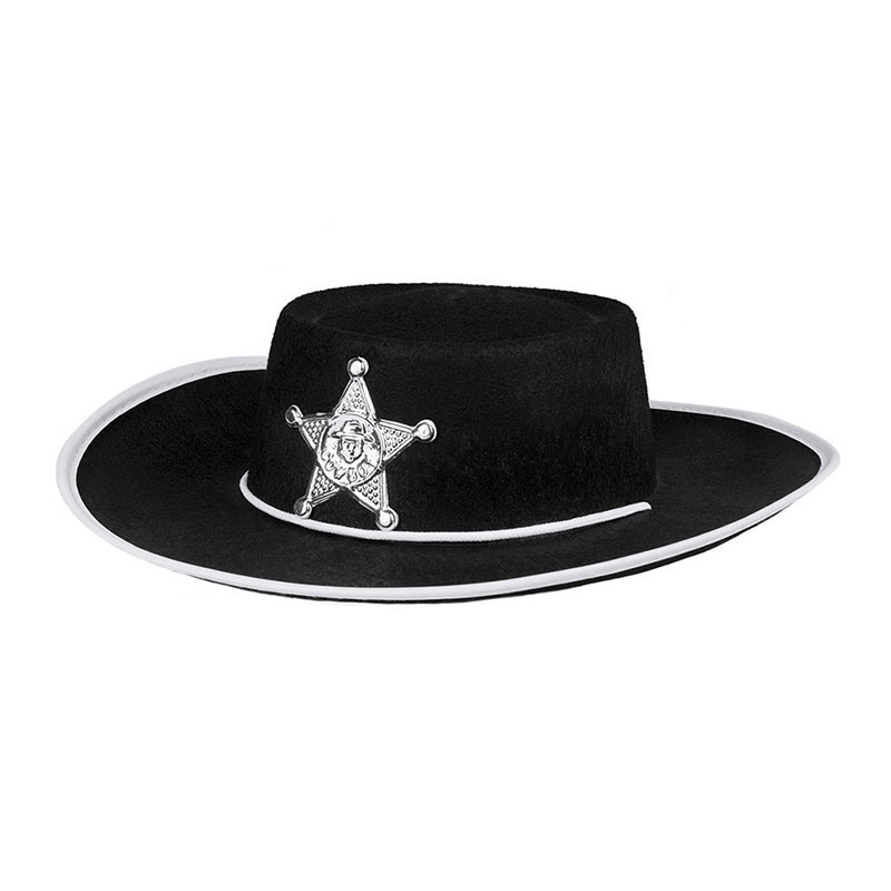 Sombrero Sheriff negro infantil