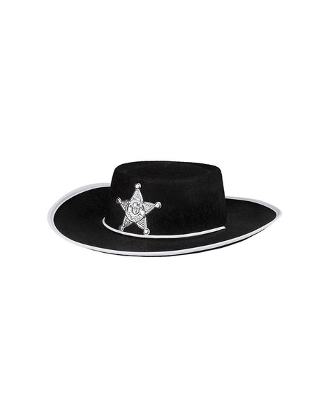 Sombrero Sheriff negro infantil