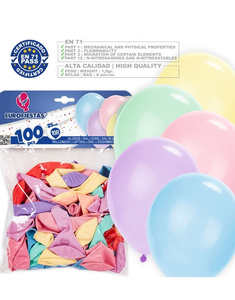 100 Globos 10R Colores Surtidos Pastel