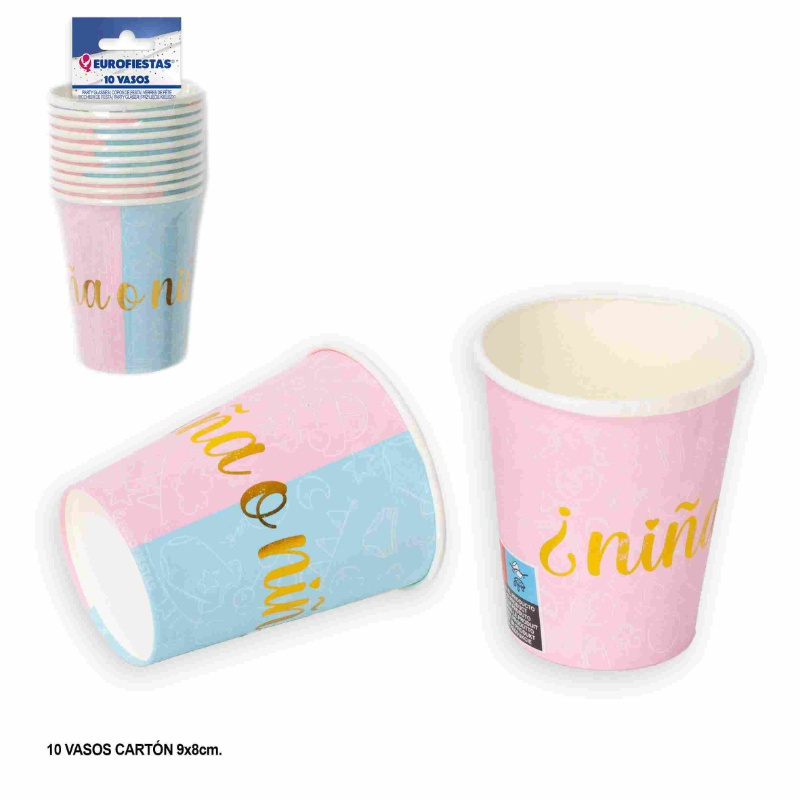 Vasos Baby Shower colors niño/niña