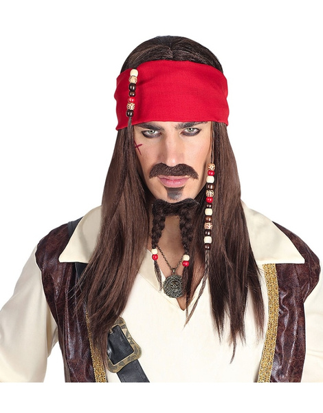 Peluca piratas del caribe completa